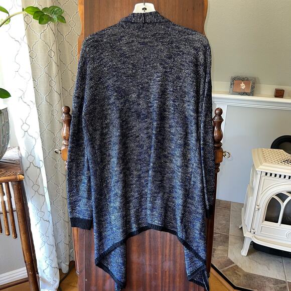 Eileen Fisher Size Medium Cardigan Open Front Karma Linen Blend Blue - Picture 7 of 8